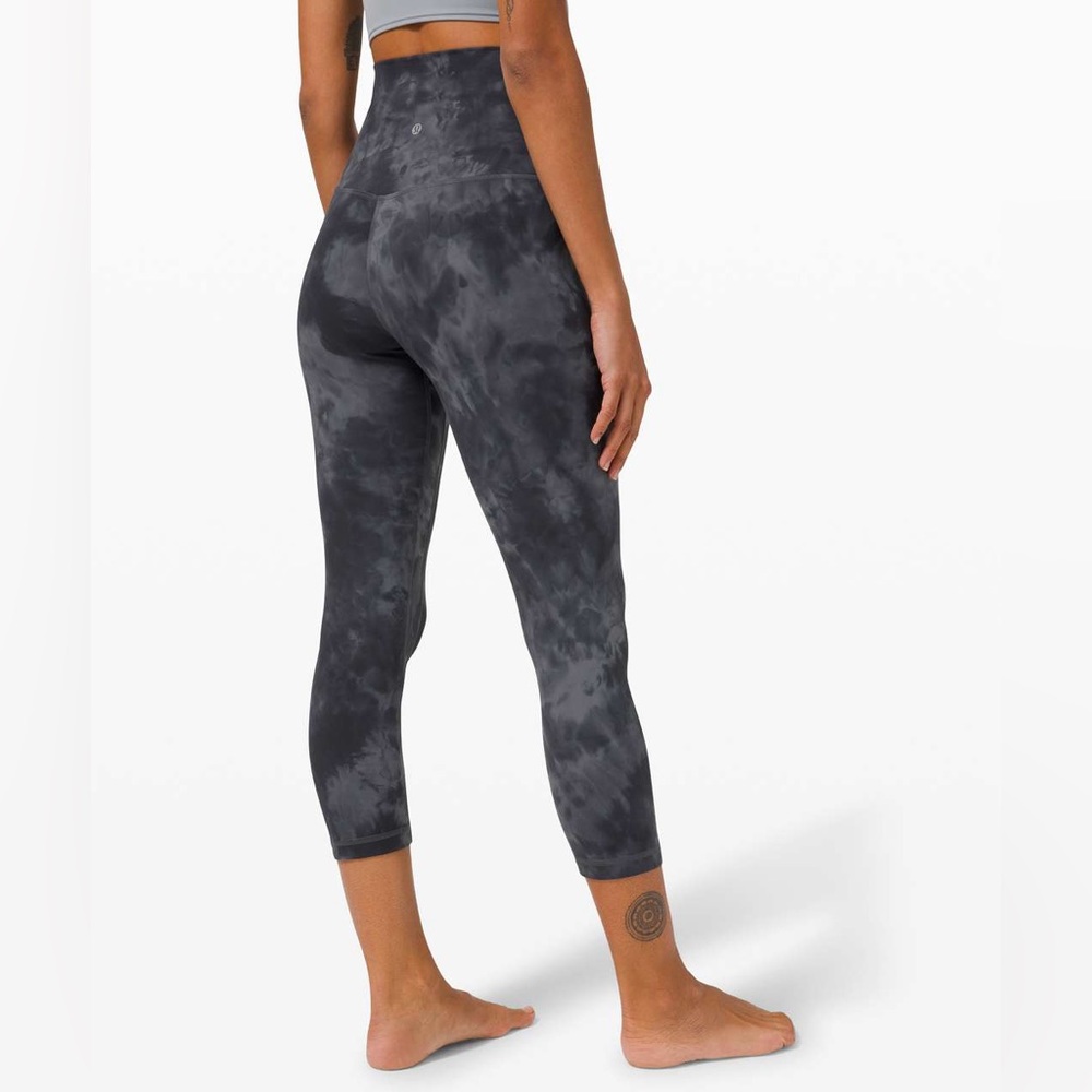 lululemon athletica Black smoke tie dye Leggings